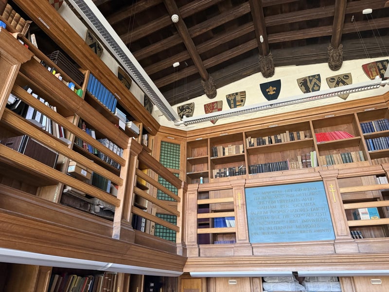 The library covers two floors