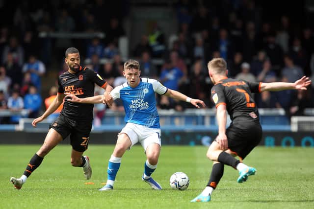 Harrison Burrows in action for Posh last season. Joe Dent/theposh.com.