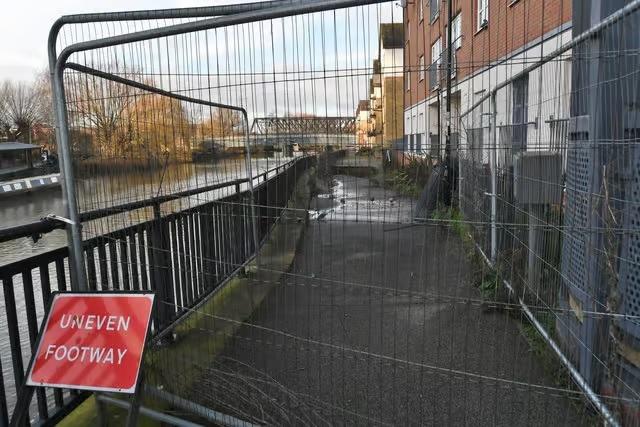 How the footpath looked in 2021