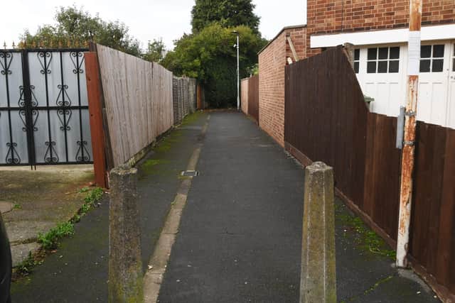 King's Walk off Dogsthorpe Road, which is to be gated off to stop drug dealing and anti-social behaviour