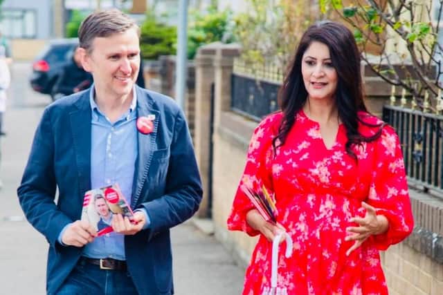 Cllr Shabina Qayyum with Labour candidate for Peterborough Andrew Pakes