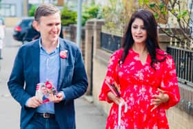 ​Cllr Shabina Qayyum with Labour candidate for Peterborough Andrew Pakes