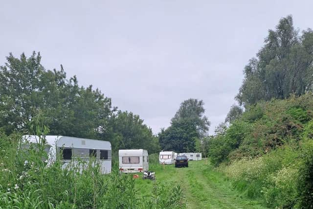 The travellers camp. Pic: Paul Bristow