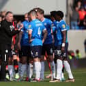 Darren Ferguson tries to inspire a reaction from his Posh players against Ipswich. Photo: Joe Dent.