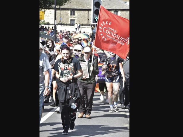 A parade was first held through the city centre.