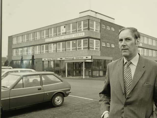 Richard Winfrey outside the offices of EMAP in Peterborough.