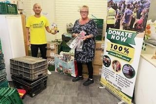 A donation was also made to a Peterborough food bank