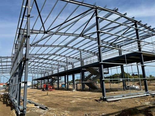Construction has started on warehouses and trade counter units at Bourges View business park off Maskew Avenue, Peterborough.