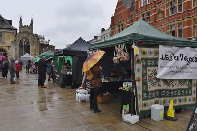 Peterborough's Vegan Market at Cathedral Square.