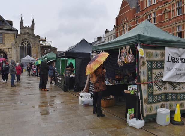 Peterborough's Vegan Market at Cathedral Square.
