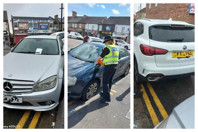 Some of the cars spotted by officers