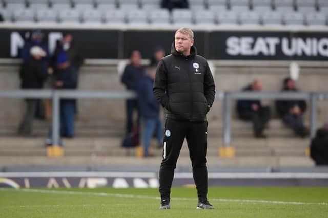 Peterborough United Manager Grant McCann was left frustrated after his side's defeat at Bristol Rovers. Photo: Joe Dent.