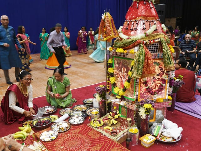 Celebrations during the nine day festival