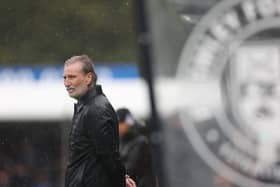 Posh boss Robbie Savage at Bromley. Photo Joe Dent/theposh.com.