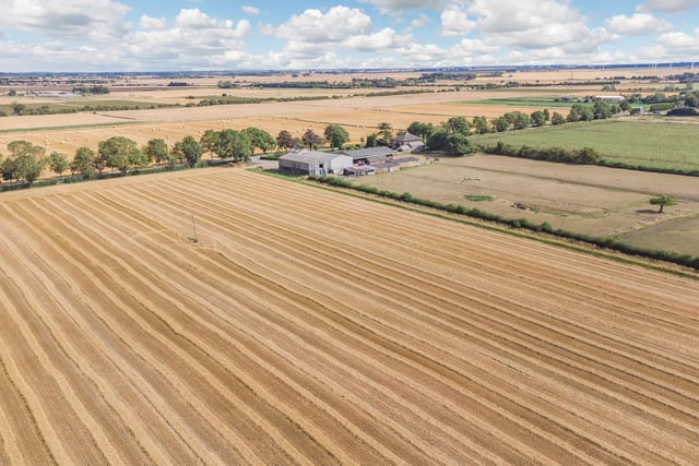 The Limes includes a four bedroom farmhouse, a range of farm buildings and a total arable area extending to 255.9 acres
