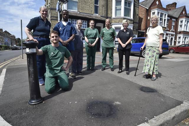 Ann Howard and staff from the Pengelly and Mizen veterinary surgery at Park Road.