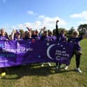 The cancer survivors team pictured at Relay for Life walk at Ferry Meadows in 2021 by David Lowndes.