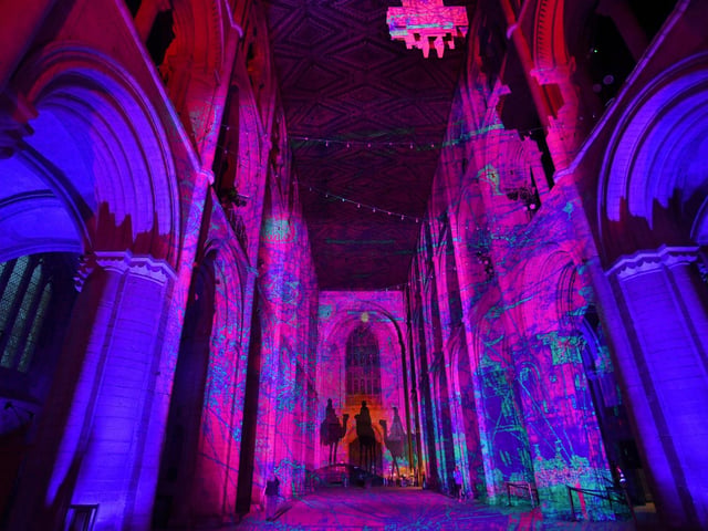 Luxmuralis 2023 at Peterborough Cathedral