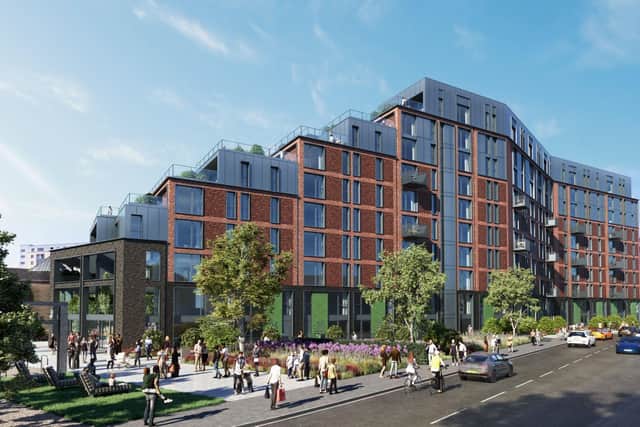 This image shows how the £70 million apartments development at Northminster will appear once completed this year.
