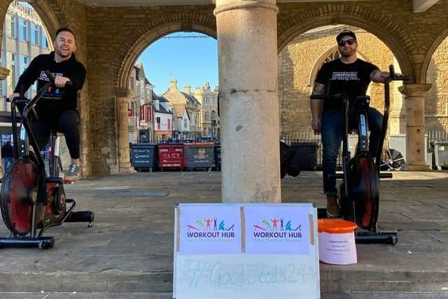 fitness instructors from Peterborough’s Workout Hub spent the day cycling the distance from London to Peterborough on exercise bikes, raising £500 for orphans in the name of Good Deeds 24.