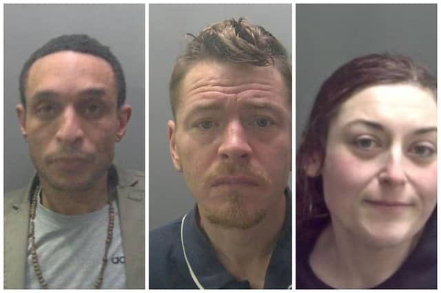 Some of the faces of shoplifters caught and appearing in court for offences in and around Peterborough since December