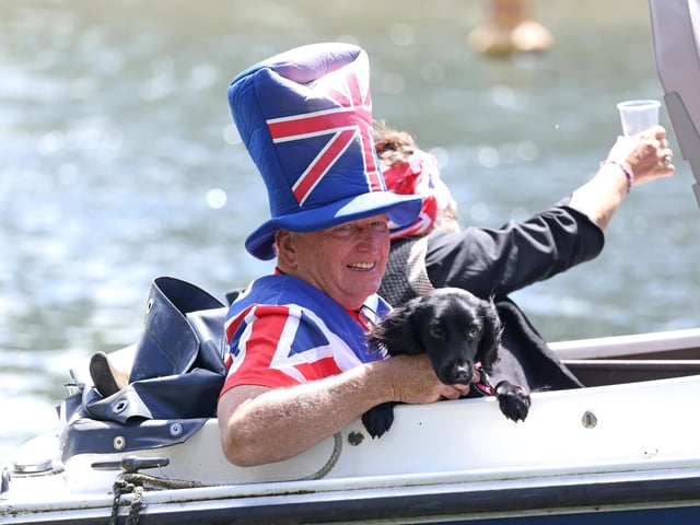A flotilla of boats from Peterborough Yacht Club at the Embankment to celebrate D Day