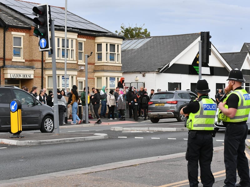 Large crowds were seen in the city.