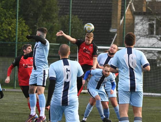 Action from Netherton A v Ketton and Casterton at the Grange. Photo: David Lowndes.
