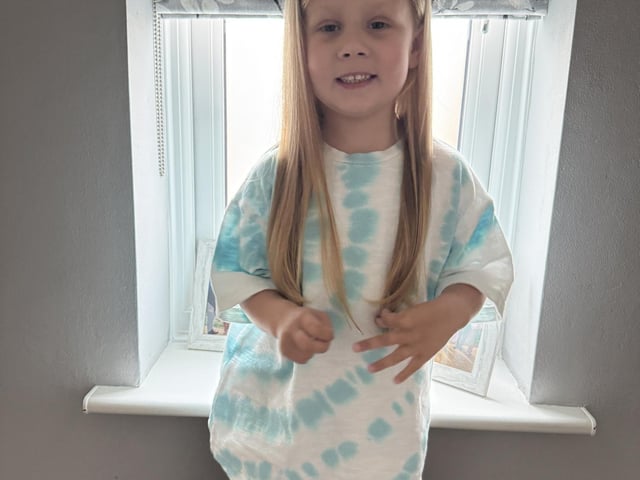 Tom Butler (3) of Peterborough before his haircut for the Little Princess Trust