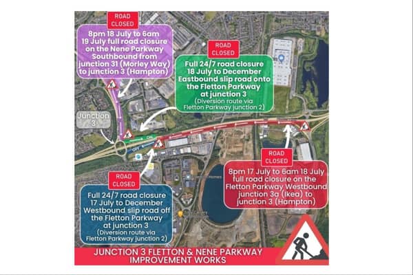 Details of all the road closures relating to the scheme