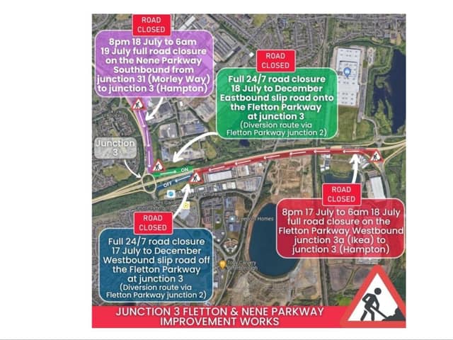 Details of all the road closures relating to the scheme