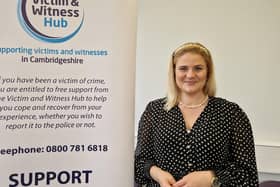 Alex Davies-Jones, Minister for Victims, Tackling Violence against Women and Girls and International Justice, visiting the Cambridgeshire Police and Crime Commissioner  Victim and Witness Hub in Peterborough.