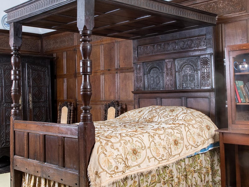 An oak tester bedstead, with an estimate of £1,000 - £2,000