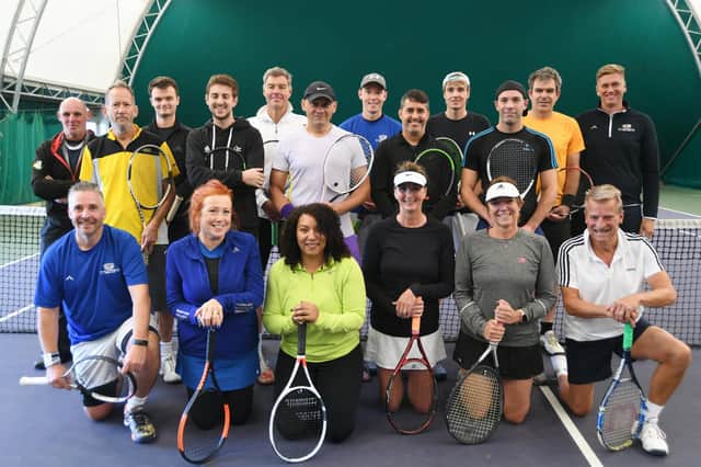 Competitors at the Peterborough Tennis Club championships at Bretton Gate.