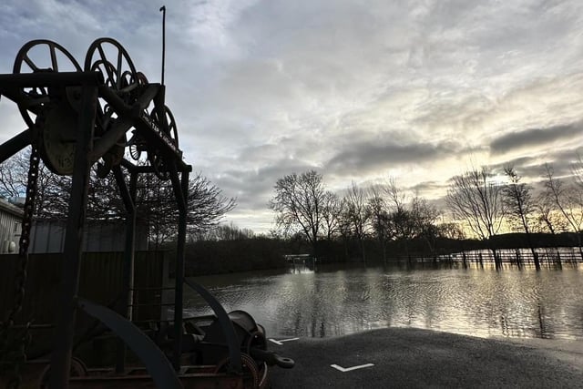 High water levels at Oundle Wharf. Photo: Tap and Kitchen.