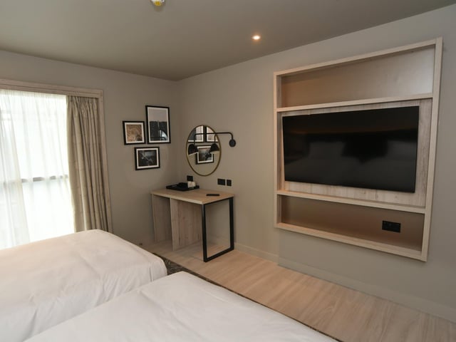 The interior of one of the bedrooms at the Hilton Garden Inn, Peterborough.