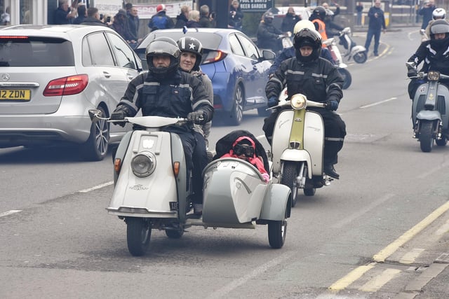 Two-wheeled vehicles of all shapes and sizes took to the road to spread seasonal joy and raise money for the local Sue Ryder charity