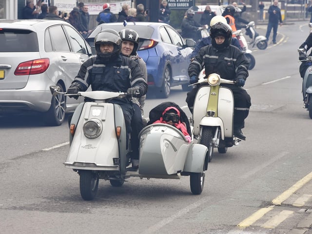 Two-wheeled vehicles of all shapes and sizes took to the road to spread seasonal joy and raise money for the local Sue Ryder charity