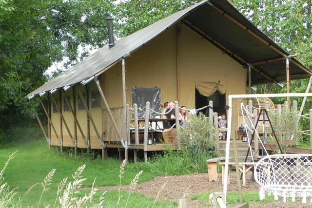 The park’s eight-berth Marabou Glamping Lodge