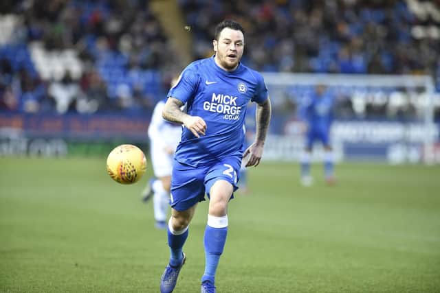 Lee Tomlin in Posh colours. Photo: David Lowndes.