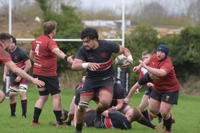 Siosifa Ma'asi in action for Oundle v Colchester. Photo Kev Goodacre.
