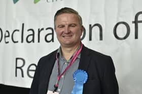 Wittering ward Councillor Gavin Elsey following his election in 2021.
