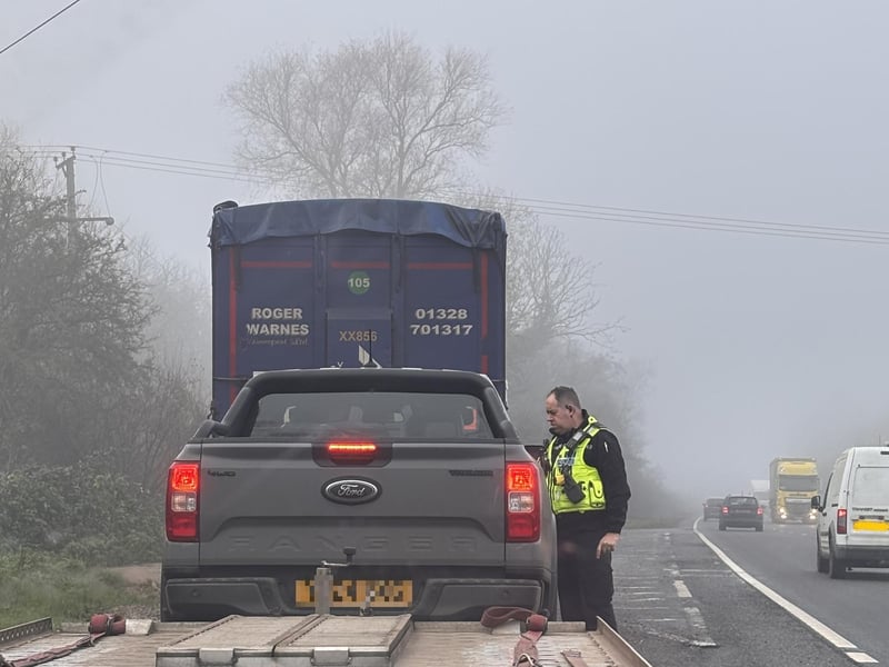 Police talking to a driver during the operation
