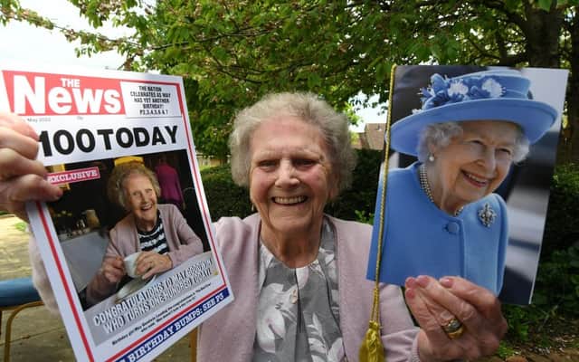 May Goodwin celebrates her 100th birthday at Nelson Place in Stanground (image: David Lowndes)
