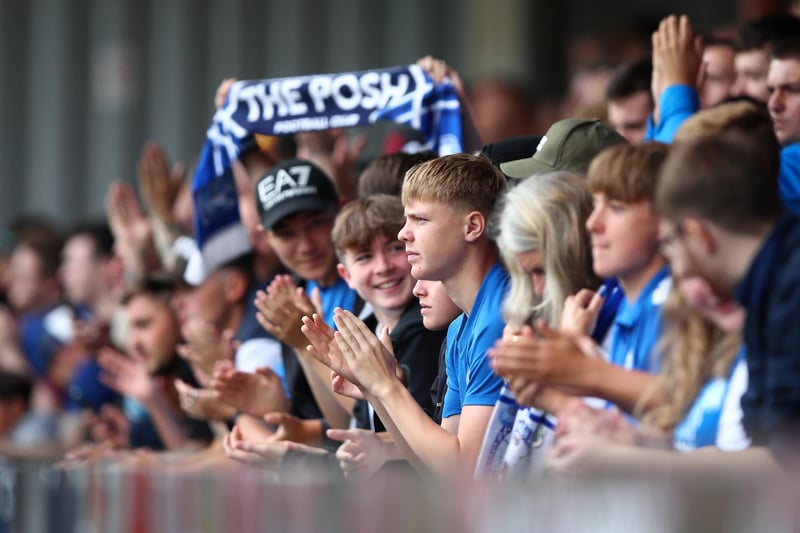 Posh fans ahead of the visit of Derby County at the start of a season to forget for both clubs.
