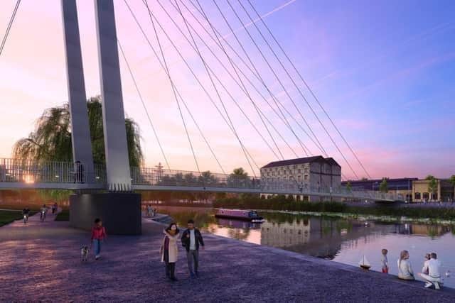 An artist's impression of "Cygnet Bridge"