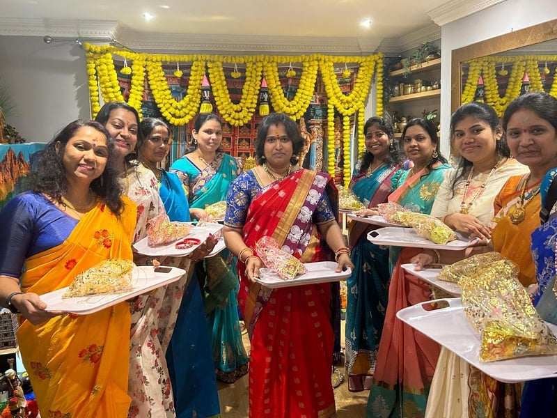 The event celebrated the Golu - part of the Navratri festival in October.