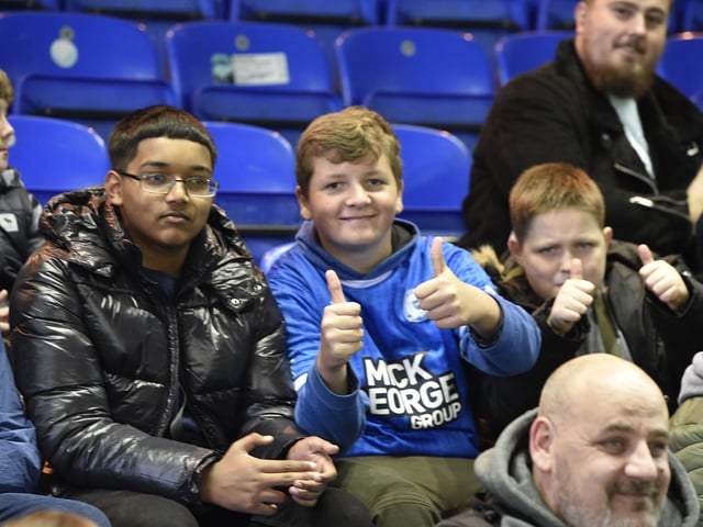 Peterborough United fans enjoy last night's win over Accrington Stanley.
