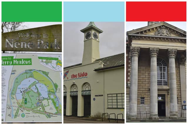 Some of the property cards for the Peterborough Monopoly set