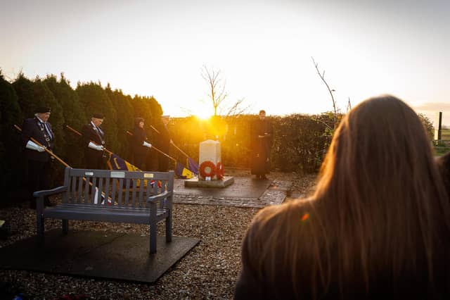 Memorial service for missing RAF servicemen at Langar airfield, Nottinghamshire, on November 25, 2022